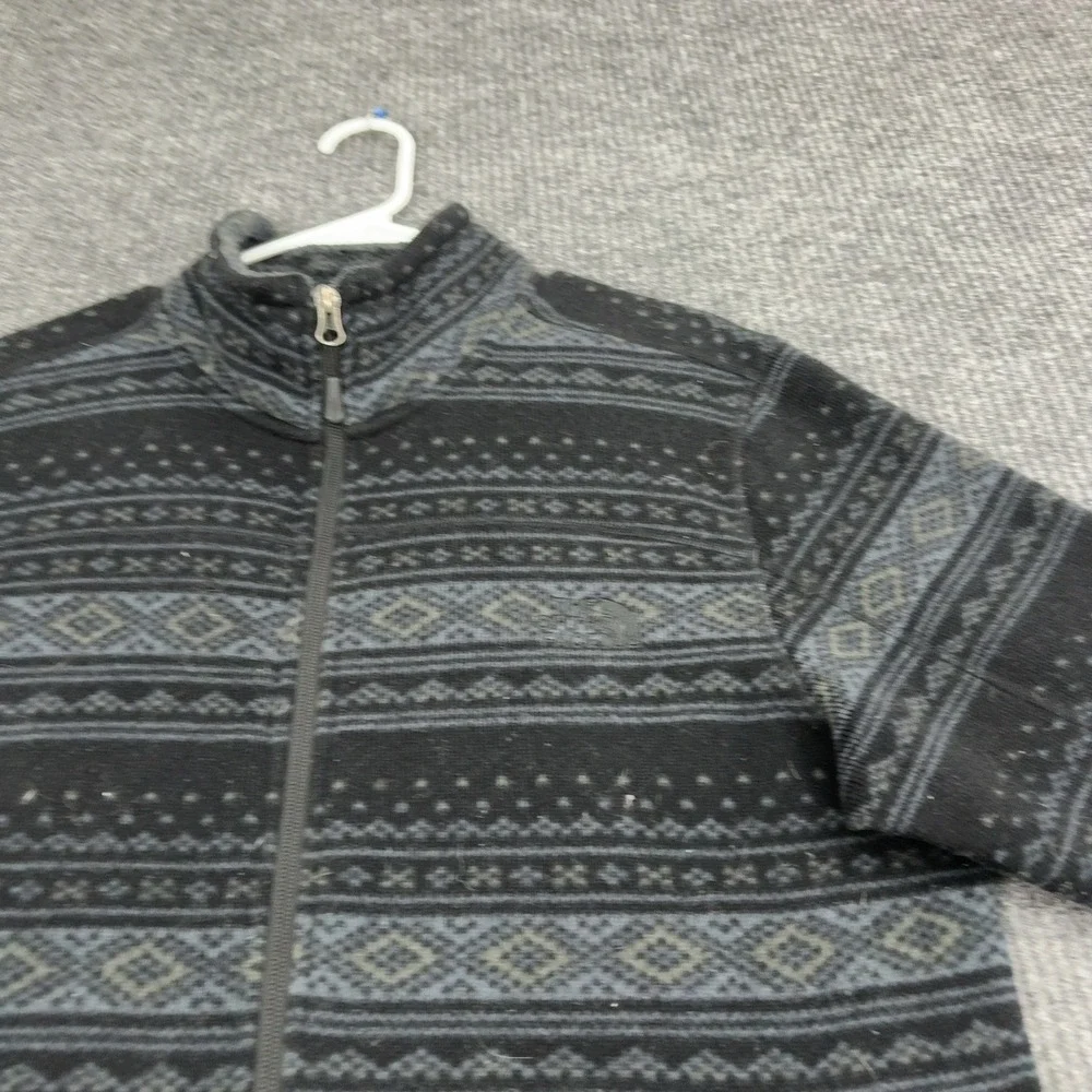 The North Face Jacket Mens L Black Polyester Fair Isle Full Zip Outdoor Gorpcore
